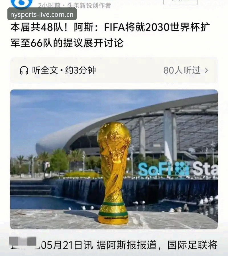 世界杯扩军至66队 vs 48队：中国男足能否借诺亚体育赔率分析工具把握2030年机遇？